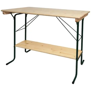 Mendler Stehtisch HWC-L67, Biergartentisch Biertisch Bierzelttisch Campingtisch, klappbar Metall Kiefer Holz