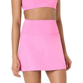 Amazon Essentials Damen Active FormFlex Buttery Soft Tennisrock mit integrierter Shorts und Taschen, Flamingo Rosa, XL