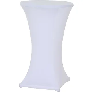 Stehtisch-Husse Weiss Ø70-85 cm Höhe 110 cm