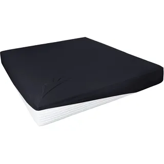 Primera Spannbettlaken Jersey-Elasthan 90 x 200 - 100 x 220 cm schwarz