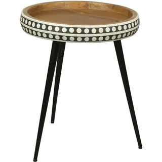 byLIVING Beistelltisch JANA Breite 35 cm, Mangoholz natur/schwarz