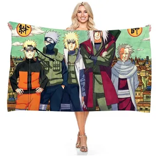 Anime Naruto Uzumaki Sasuke Strandtuch Kakashi Hy?ga Badetücher Kinder Pool Handtuch - Naruto 04 - 140x180cm