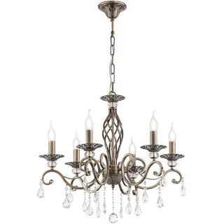 Maytoni Kronleuchter , Messingfarben , Metall, Glas , 56 cm , Ce , beliebig kürzbar , Lampen & Leuchten, Innenbeleuchtung, Hängeleuchten, Kronleuchter
