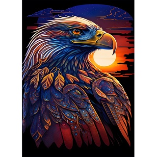 EOBROMD Diamond Painting Adler, 5D Diamant Painting Bilder für Erwachsene Tiere, DIY Diamant Malerei Set für Wanddekoration 30x40 cm