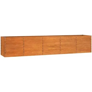 vidaXL Hochbeet Rostig 400 x 80 x 77 cm Braun