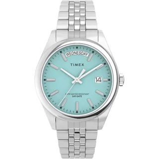 Timex "LEGACY", silber (silberfarben), Armbanduhren, Damen, Quarzuhr, Armbanduhr, Herrenuhr, Damenuhr, unisex, Datum, Leuchtzeiger