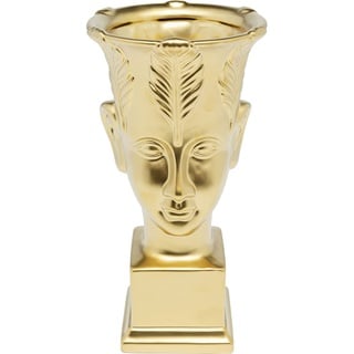 Kare Design Deko Vase Rosto, Blumenvase, Tischvase, Gold, Artikelhöhe 31cm