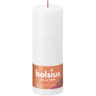 Bolsius Rustiko Shine Stumpenkerze 19 cm weiß