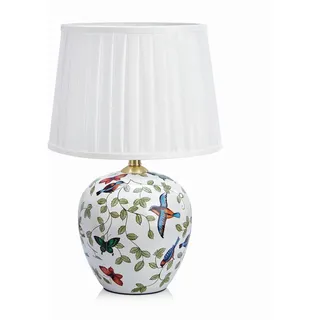 Markslöjd Tischleuchte , Weiß , Textil, Keramik , Schmetterling , oval , 48 cm , Ce , mit Schalter , Lampen & Leuchten, Innenbeleuchtung, Tischlampen, Tischlampen