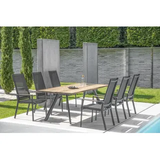 Niehoff Set Noah, Palos Flex - Das Set besteht aus: 1 x Tisch Noah Stativprofil anthrazit, 6 x Verstellsesse...