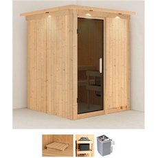 Bild Sauna »Norma«, (Set), 9 KW-Ofen mit integrierter Steuerung beige