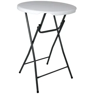 Saro Stehtisch Barbados 80 x 80 x 110 cm Weiß