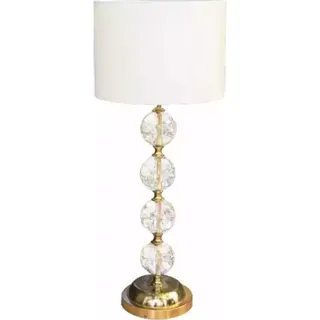 Tischleuchte Tischlampe Lampe Leuchten Gold Lampen Tisch Kristall