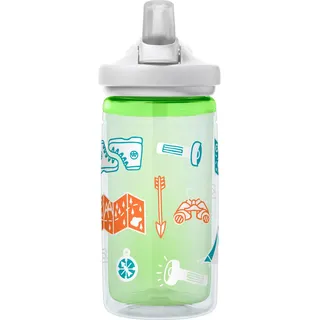 Xxxl Kindertrinkflasche , Kunststoff , Fische , 0,4 l , BPA-frei , doppelwandig, Tragegriff, abnehmbarer Deckel, Trinkmöglichkeit im Deckel, hält kalt, schadstofffrei , Geschirr, Kannen & Karaffen, Trinkflaschen