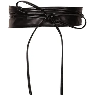 Anevous Taillengürtel für Damen, Obi Gürtel zum Schnüren Breite Schnürgürtel Ledergürtel Bindegürte Schleife Gürtel Zubehör für Kostüme, Kleider Mode Bekleidung Accessoires,Schwarz
