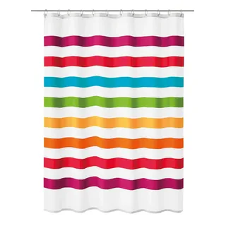 KLEINE WOLKE Duschvorhang Select 180 x 200 cm Streifen mehrfarbig