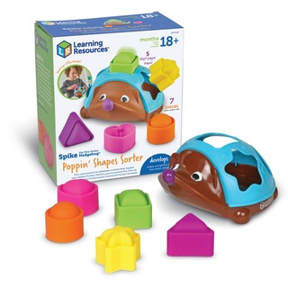 Learning Resources LER9118 Spike, der Igel zur Förderung, Steckpuzzle-Sortierkasten, 7-teilig, ab 18 Monaten, Lernspielzeug, Baby, Pädagogik, Feinmotorik, Montessori-Spielzeug, One Size