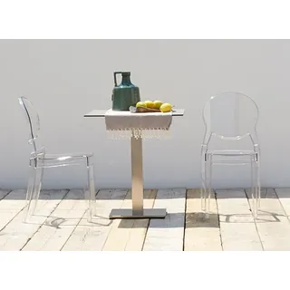 Bartisch Tiffany 70 x 70 cm oder 80 cm rund - Farben im unteren Bereich wählbar, Gestell Stahl, Tischplatte HPL