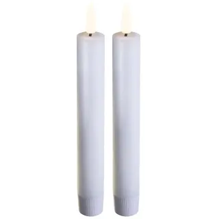 LED-Echtwachskerze Stabkerze DecoTrend weiß, 15 cm