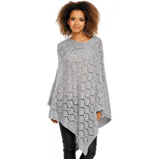 PeeKaBoo Damen elegant Poncho Taschen hellgrau universell - Grau