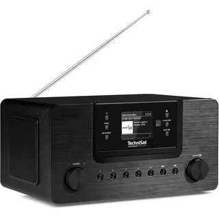 TechniSat DigitRadio 570 CD IR – Stereo DAB+ Internetradio (CD-Player, WLAN, UKW, Bluetooth-Audiostreaming, Spotify, USB, Wecker, Wifi Streaming, AUXin, Equalizer, Fernbedienung, 2 x 5 Watt) schwarz
