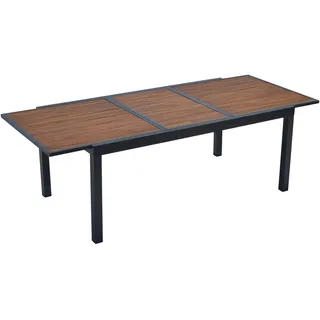 Merxx Paxos Gartentisch 100 x 75 x 100-240 cm Graphit/Naturfarben