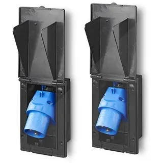 PRO PLUS CEE-Einspeisestecker Einbau rechteckig 230V Schwarz