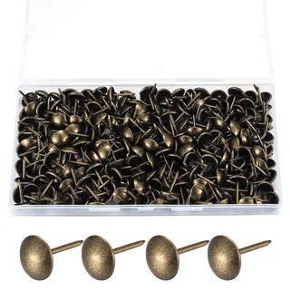 320 Stück Polsternägel, Polster Reißzwecken, Möbel Nägel Vintage für Sessel, Möbel, Bett, Dekornagel - 11x17 mm (Bronze)