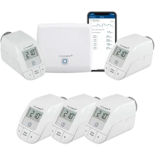 eQ-3 Homematic IP Starter Set Heizen + 3x HKT basic«, Access Point + 5 x Homematic IP Heizkörperthermostat - basic weiß