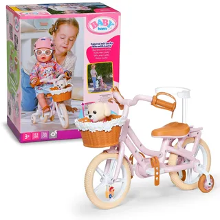 BABY BORN Puppen Fahrrad mit Korb und Stickern Bunt 123456