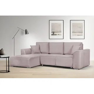 OTTO home Eckcouch Polyester mit Bettkasten 2-Sitzer Lila