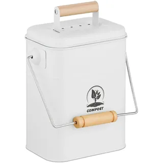 Relaxdays Komposteimer 3,5 l Weiß