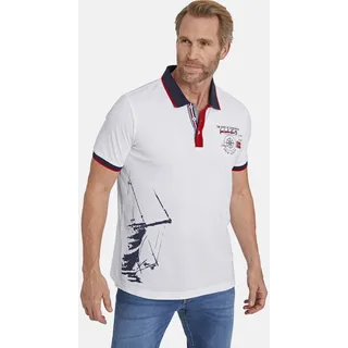 Poloshirt JAN VANDERSTORM "Poloshirt DILAN", Herren, Gr. 3XL, weiß, Obermaterial: 100% Baumwolle CO., Shirts Poloshirt