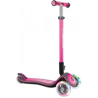 GLOBBER Elite Deluxe mit Leuchtrollen pink