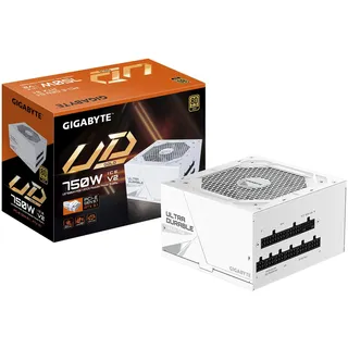 Gigabyte UD750GM PG5 Ice Netzteil – PCIe Gen 5.1, 80 Plus Gold, Vollmodulares Design, 120-mm-Lüfter, ATX 3.1-kompatibel, EU-Stecker