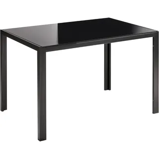 Beliani Esszimmertisch 80 x 75 x 80 cm schwarz