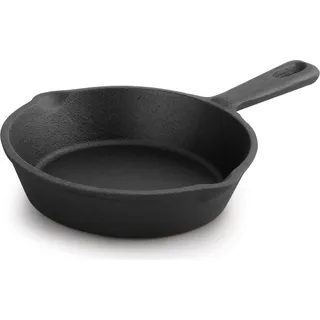 Servierpfanne / Bratpfanne, Gusseisen unbeschichtet, 20 cm wählbar : Brat-/Servierpfanne mit zwei Schnaupen, Ø 20 cm, Gußpfanne, Gusseisen, Pfanne, Grillpfanne