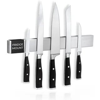 Cucino Magnetleiste Messer mit extra starkem Magnet - Speziell für den Kühlschrank, beidseitig magnetische Leiste aus Edelstahl - 40cm