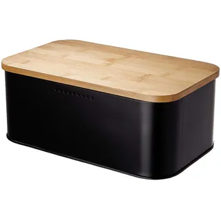 Butlers Brotbox Bread 'N' Breakfast , Schwarz , Metall, Holz , 18x13x31 cm , Geschirr, Tischkultur & Serviergeschirr, Brotkörbe