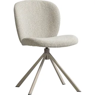 Woood Esszimmerstuhl »Femke« (Set) 2 Stk.Polsterstuhl mit Drehfuß, aus weichem Bouclé-Stoff, Höhe 80 cm