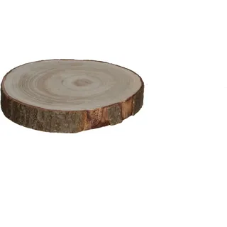 Dekoteller Holz H3 x Ø20 cm Braun