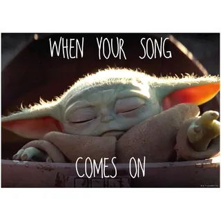 KOMAR Bild »Mandalorian The Child Music« Disney Star Wars 1 Stk. tlg. Wandbild zur Dekoration, im Kinderzimmer | ohne Rahmen, bunt