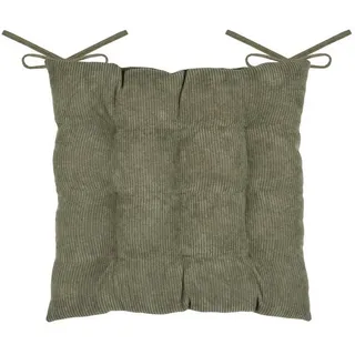 Stuhlkissen Dandy 38/38 cm , Grün , Textil , Heimtextilien, Wohntextilien, Sitzkissen