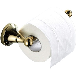 Flybath Toilettenpapierhalter ohne Deckel Messing Bad WC-Rollenhalter Wandmontage, Poliertes Gold