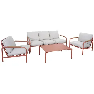 Mendler HWC-O11 Loungesofa terrakotta/beige