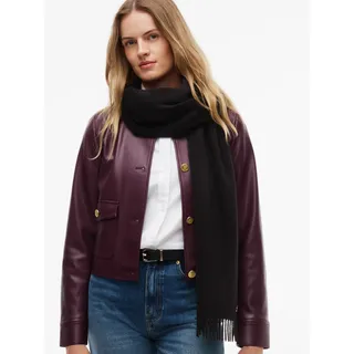 Tommy Hilfiger "CASHMERE WOVEN SCARF", Regular fit mit Fransen,