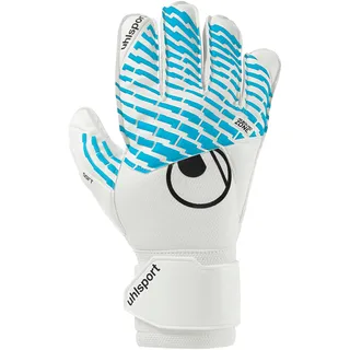 Uhlsport Fußball Torwarthandschuhe Fangmaschine Cybertec - Soft Pro - Fussball Torhüter-Handschuh für Kinder, weiß/cyberblau/schwarz