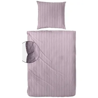Primera Sommerbettwäsche Gestreift Lila 135 x 200 cm + 80 x 80 cm