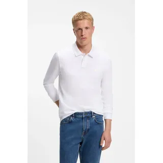 Poloshirt BOSS ORANGE "Passerby", Herren, Gr. 5XL, weiß (100_weiß), Jersey, Obermaterial: 95% Baumwolle, 5% Elasthan, unifarben, körpernah hüftbedeckend, hoch geschlossener Ausschnitt, eingesetzt elastischer Bund, Shirts Poloshirt, mit BOSS-Logobadge