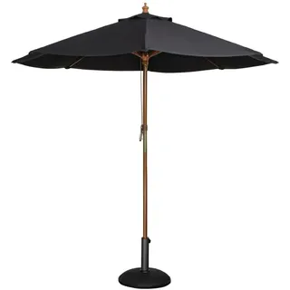 Bolero runder Sonnenschirm schwarz 3m